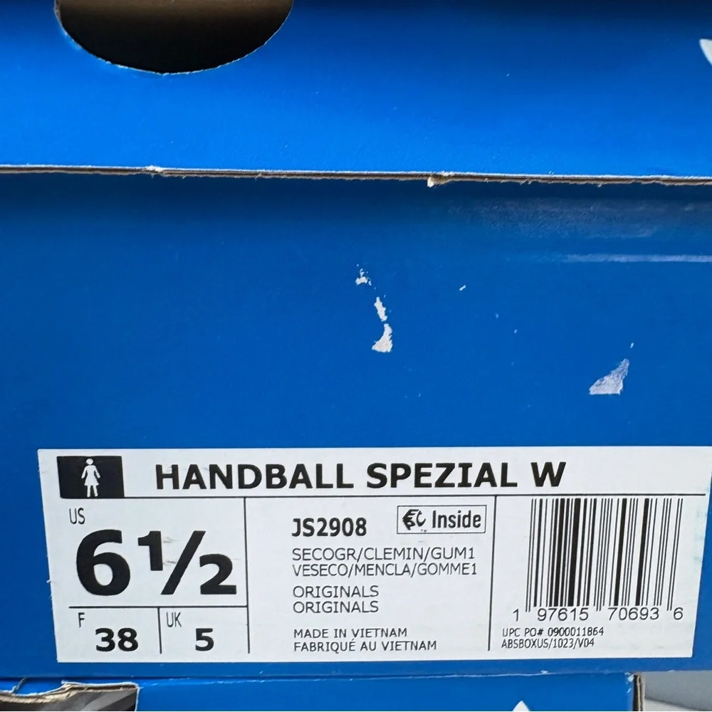 Adidas Handball Spezial Sneaker Shoes Court Green Mint Gum JS2908 Women's Sz - Picture 8 of 10